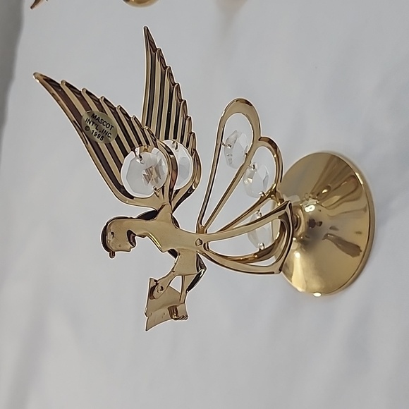 NWT Mascot Inc 24K Gold Plated Austrian Crystal Delight Angel's and Frame - Picture 10 of 16